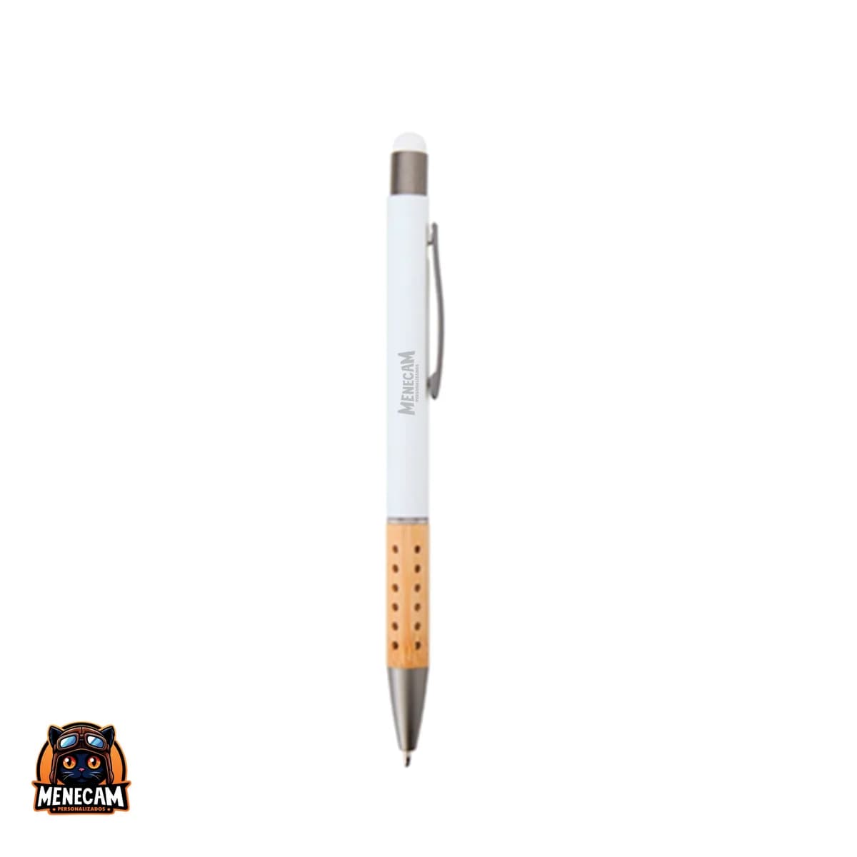 Kit 50 Canetas Metal c/ Bambu e  Ponta Touch