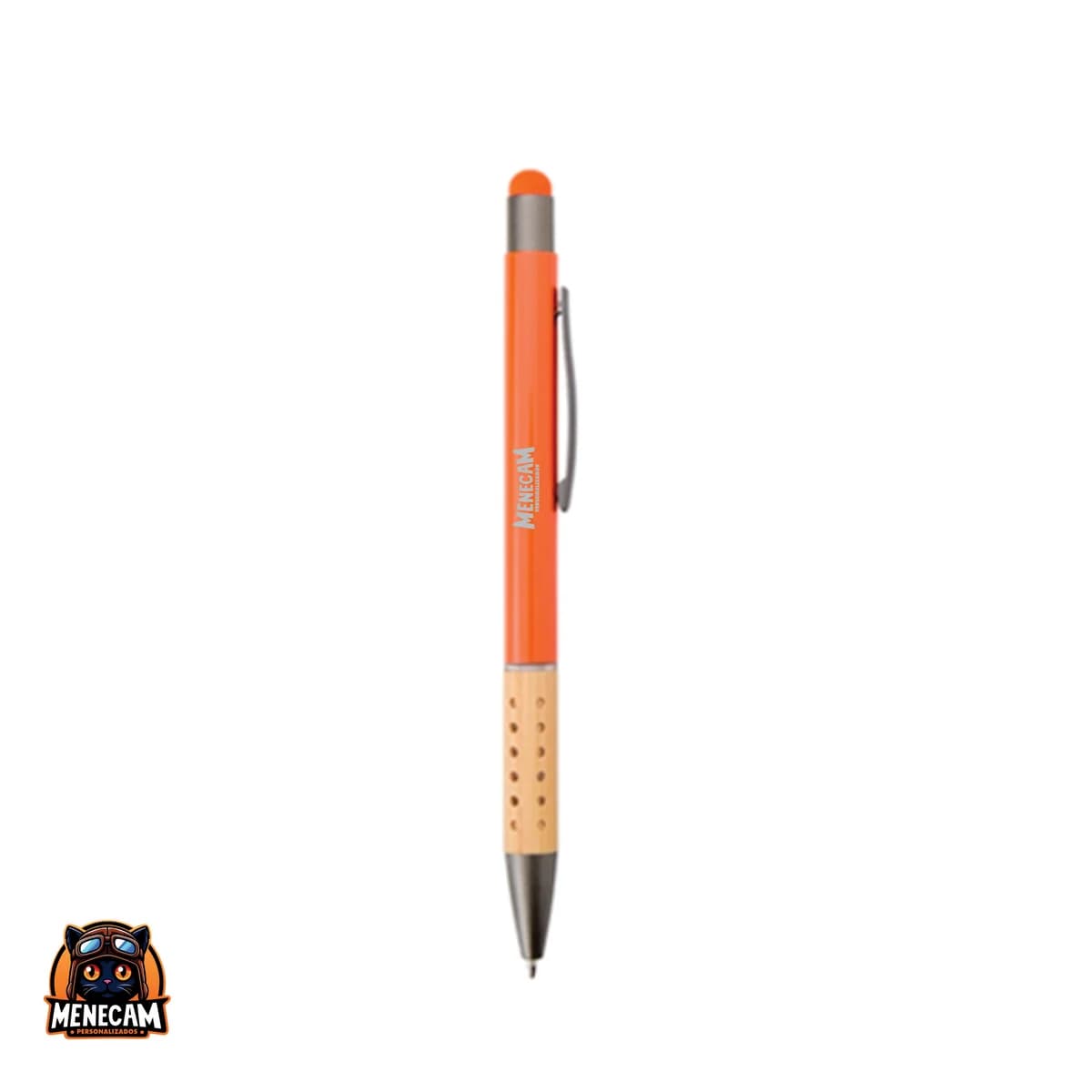 Kit 50 Canetas Metal c/ Bambu e  Ponta Touch
