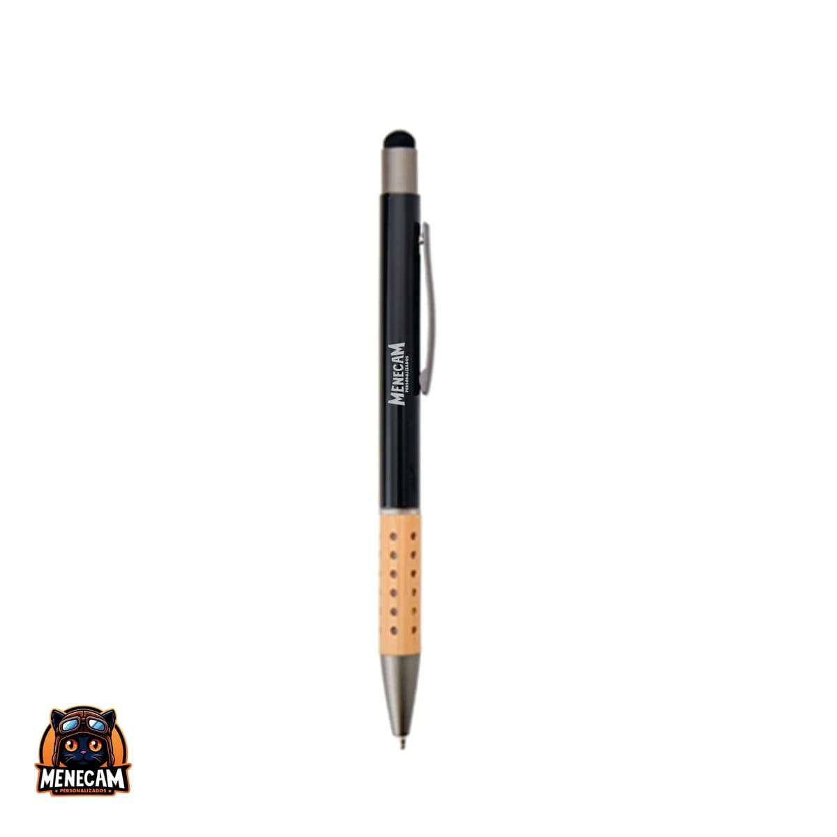 Kit 50 Canetas Metal c/ Bambu e  Ponta Touch