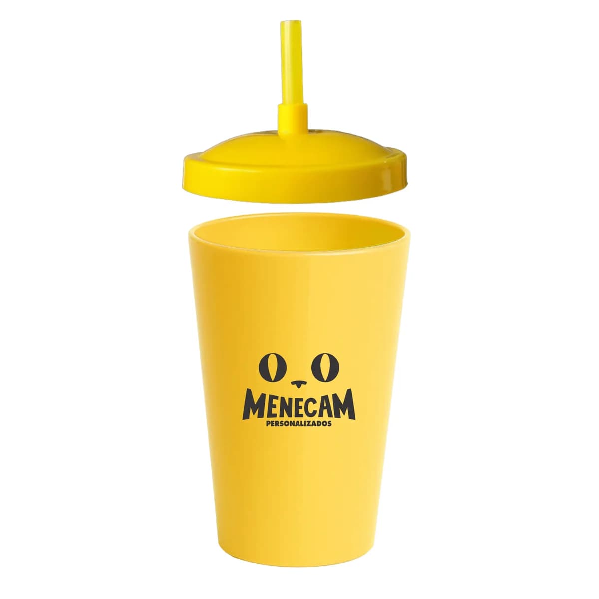 Kit 50 Copos Caldereta com Canudo 350ml