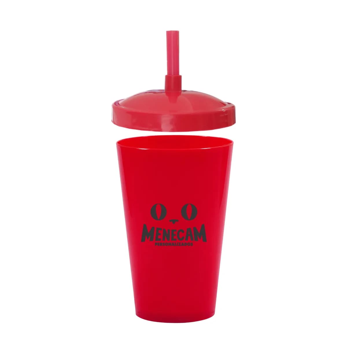 Kit 50 Copos Caldereta com Canudo 350ml