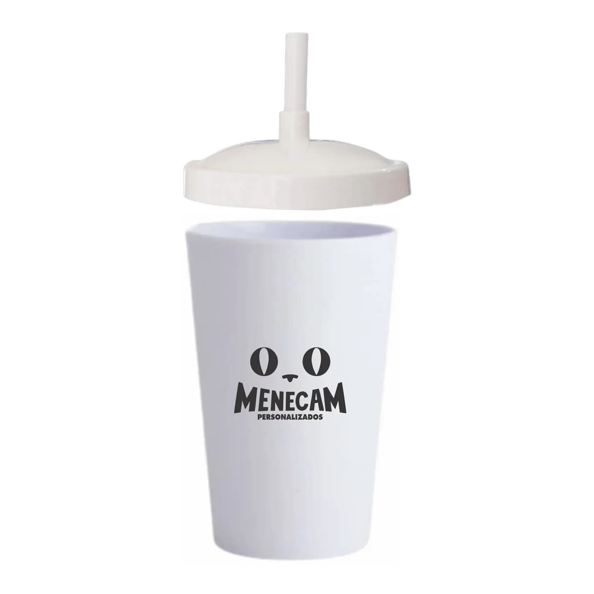 Kit 50 Copos Caldereta com Canudo 350ml