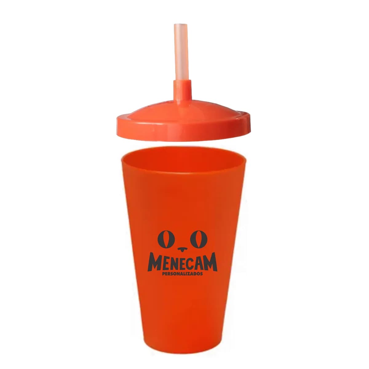 Kit 50 Copos Caldereta com Canudo 350ml