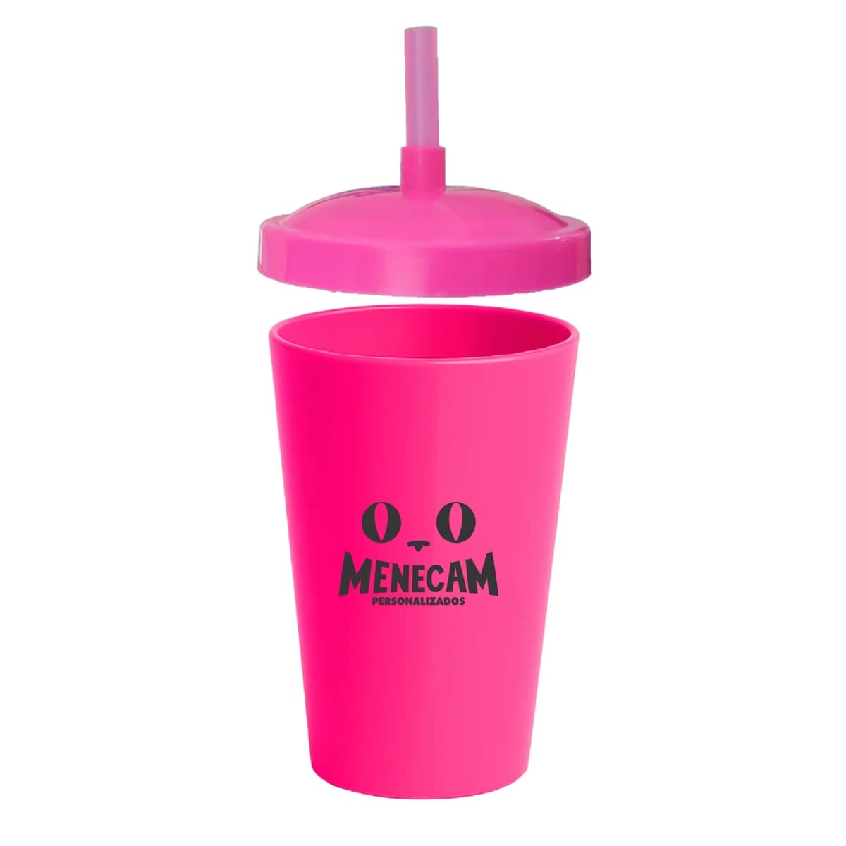Kit 50 Copos Caldereta com Canudo 350ml