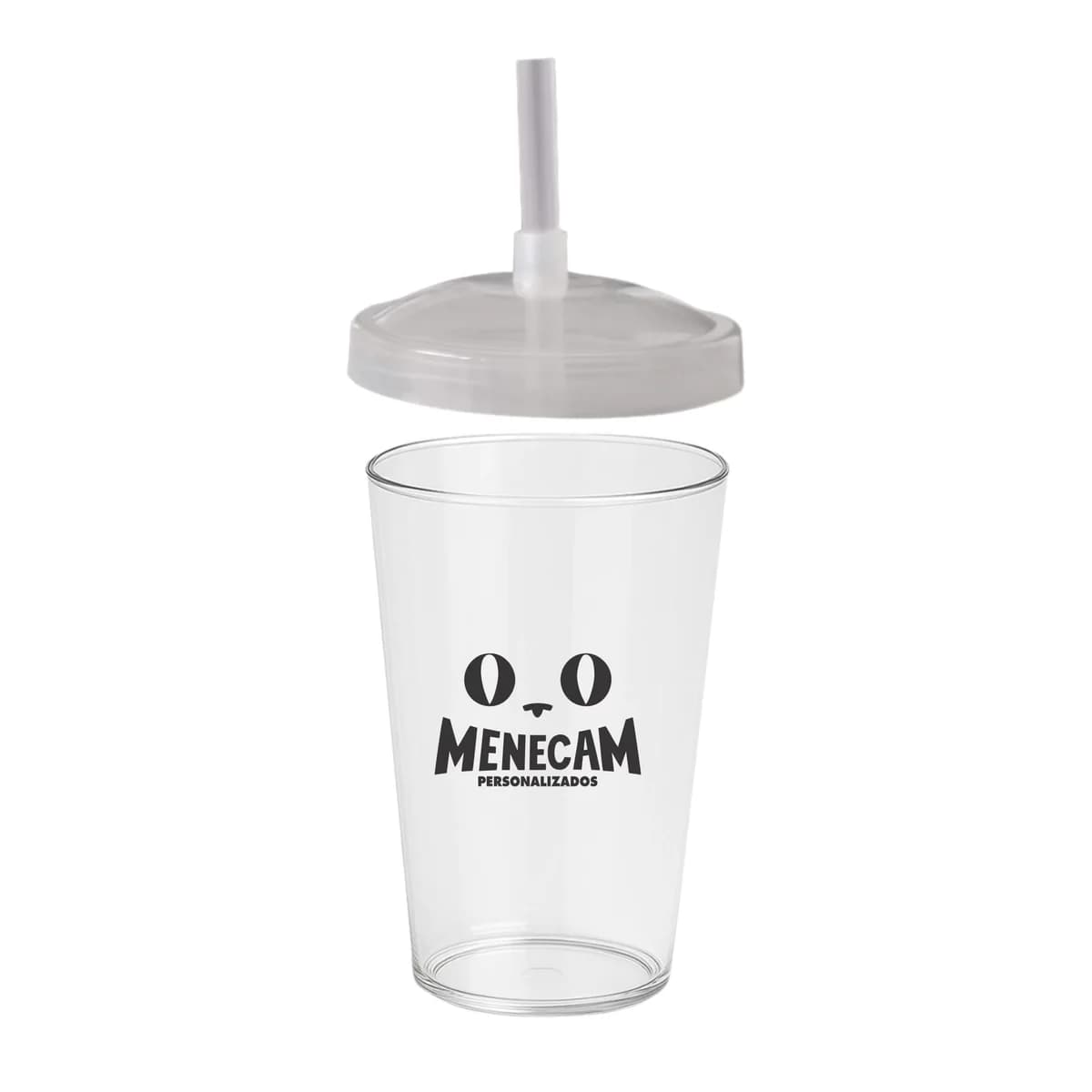 Kit 50 Copos Caldereta com Canudo 350ml