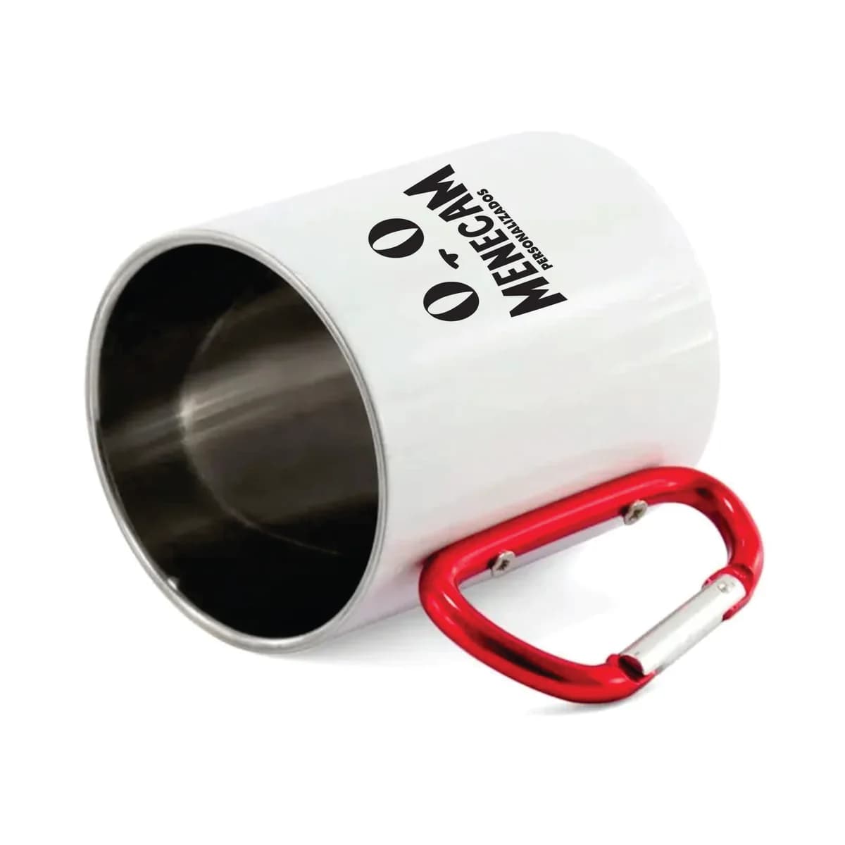 Kit 10 Canecas Aço Inox Mosquetão 400ml
