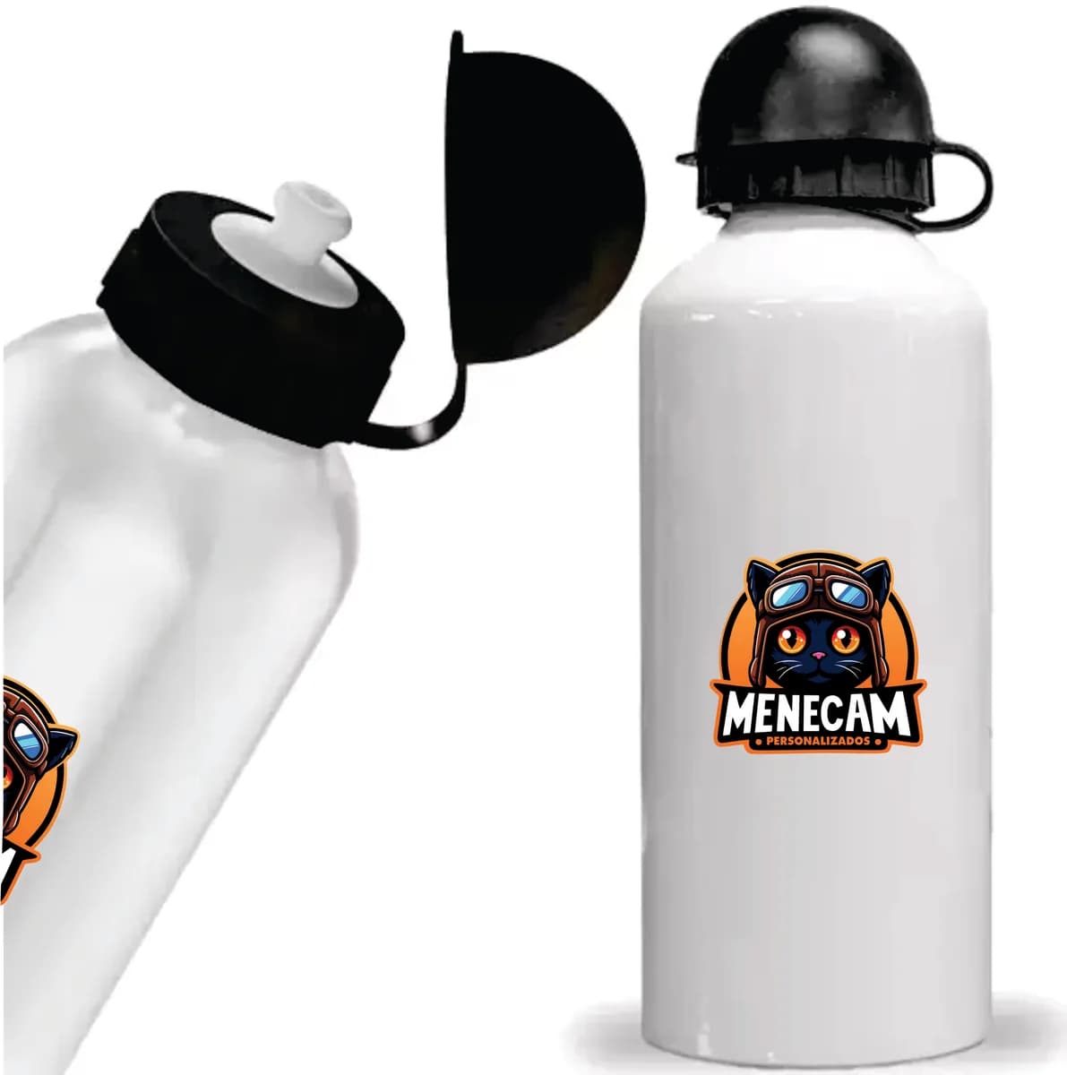 Kit 10 Squeezes Alumínio Tampa Bolinha – 600ml