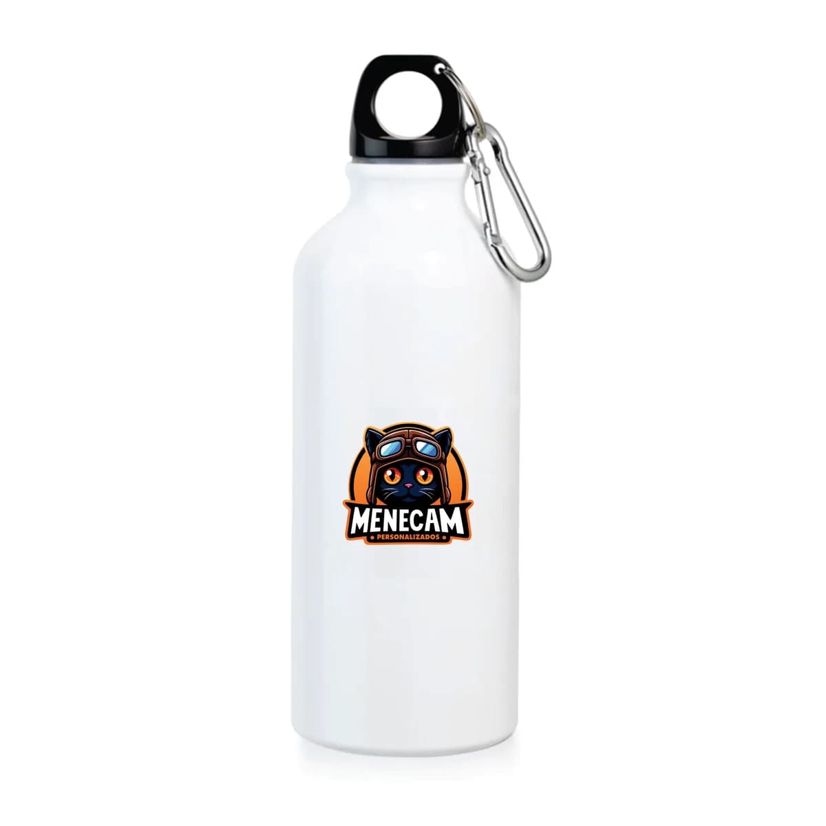 Kit 10 Squeezes Alumínio Tampa Mosquetão – 600ml
