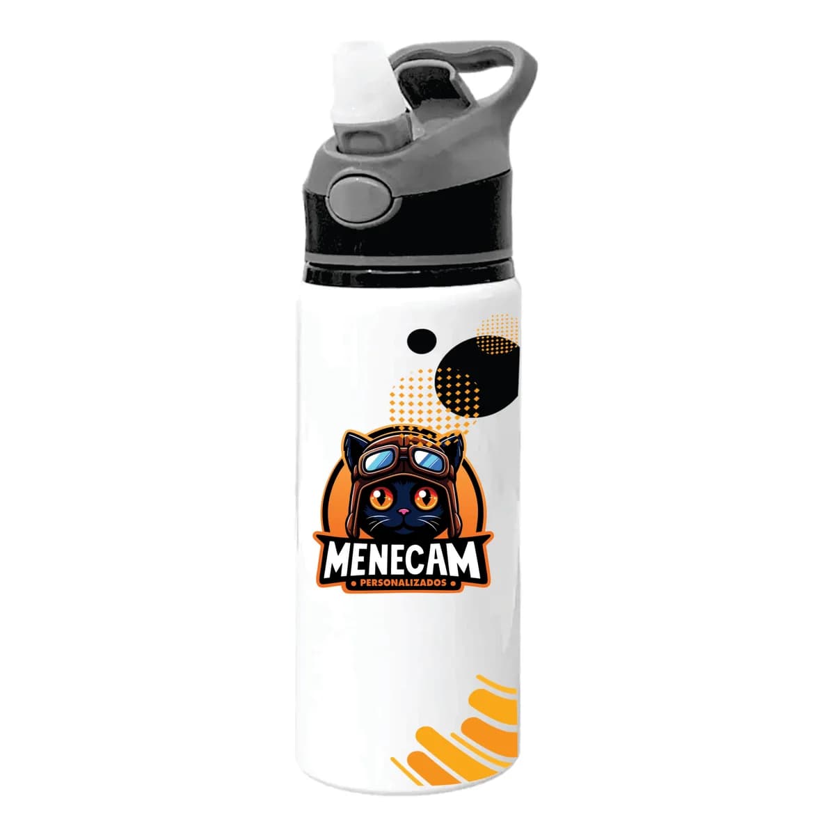 Kit 10 Squeezes Alumínio Tampa Click 600ml