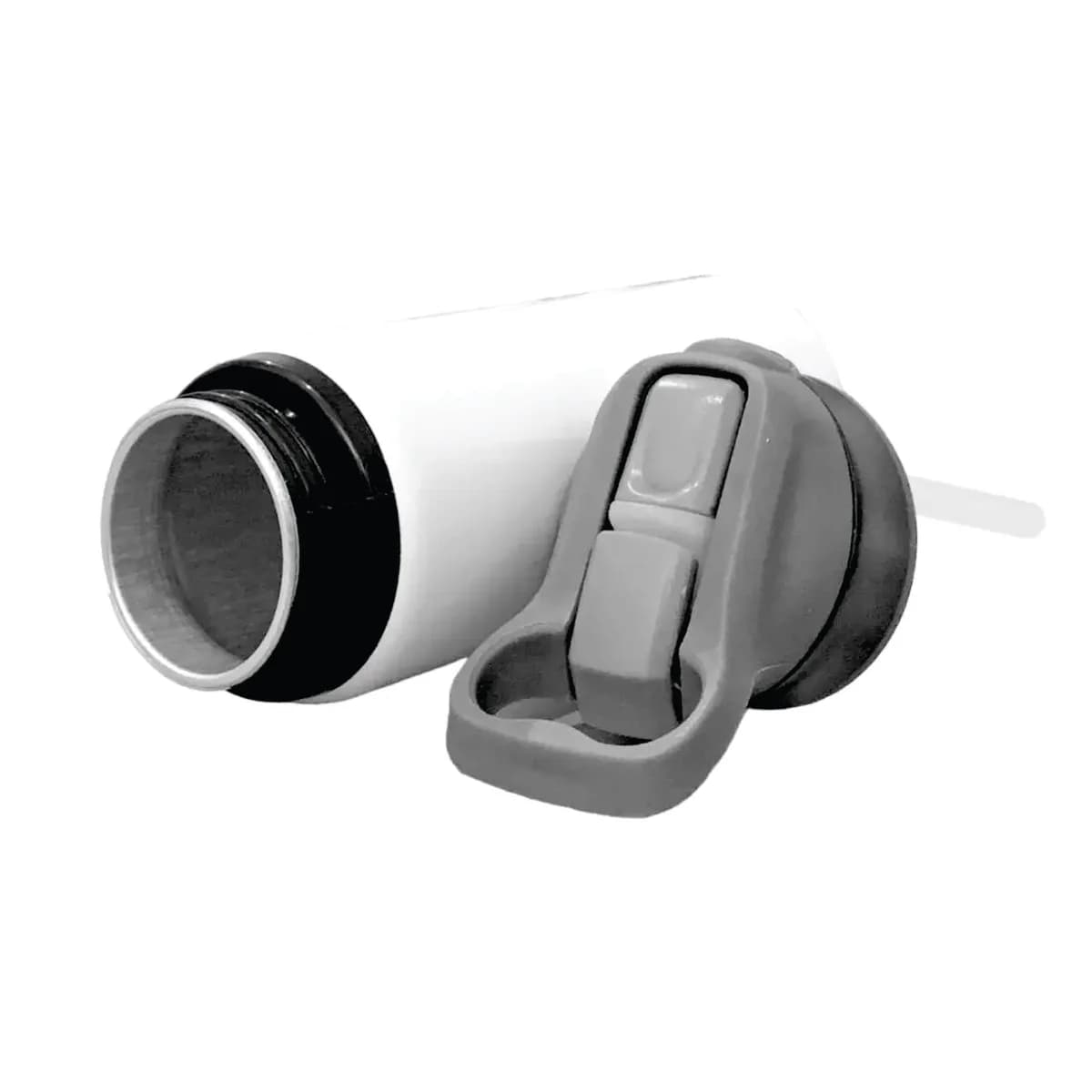 Kit 10 Squeezes Alumínio Tampa Click 600ml