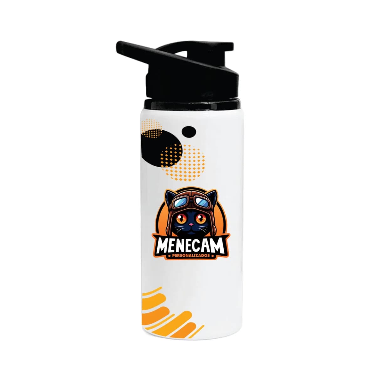 Kit 10 Squeezes Alumínio Tampa Flip 600ml