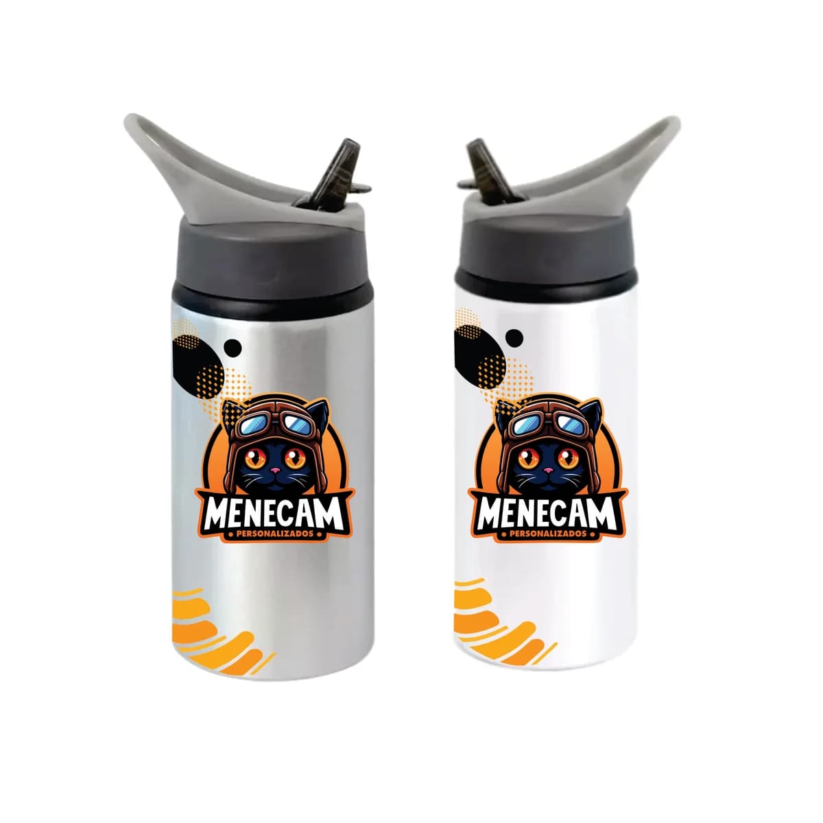 Kit 10 Squeezes Alumínio Tampa Esportiva  600ml