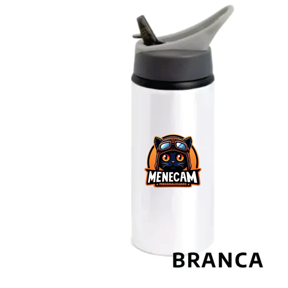 Kit 10 Squeezes Alumínio Tampa Esportiva  600ml