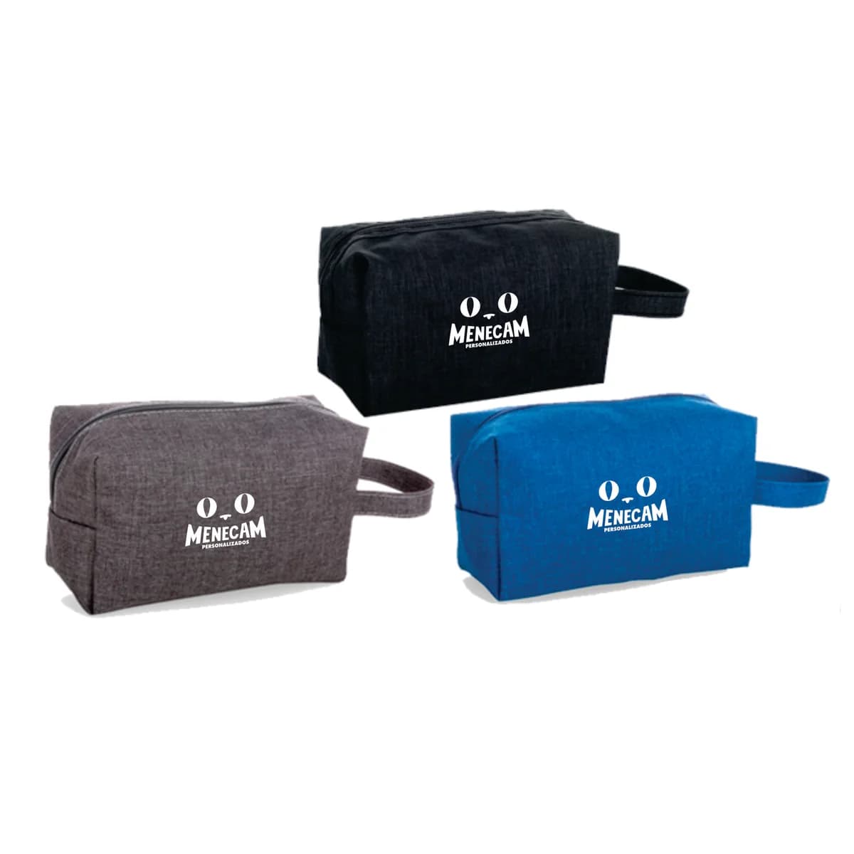 Kit 20 Necessaires Nylon com Alça e Zíper