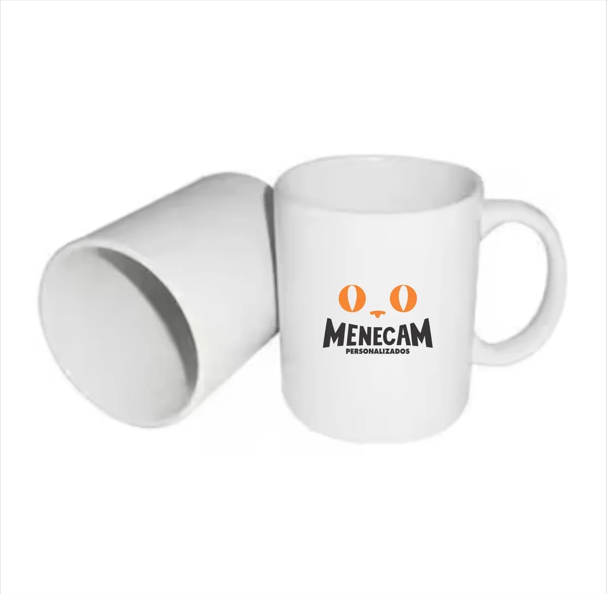 Kit 10 Canecas Cerâmica Sublimada Branca 325ml