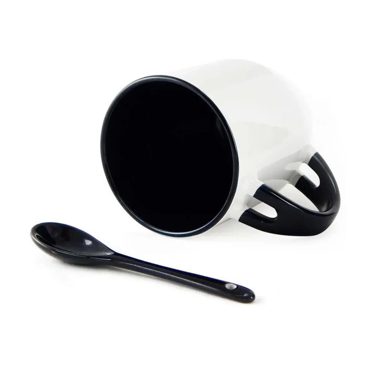 Kit 10 Canecas Cerâmica com Colher 325ml