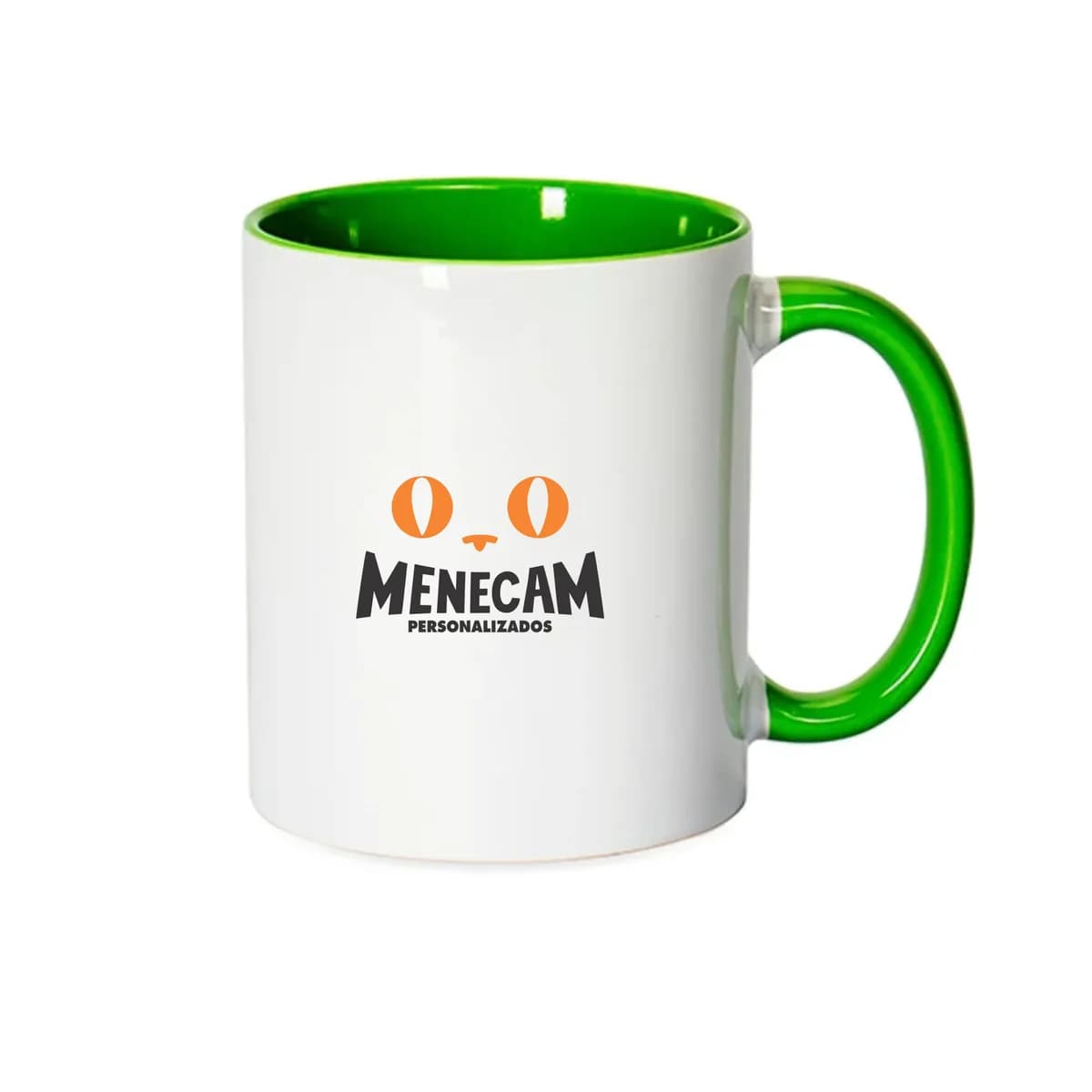 Kit 10 Canecas Cêramica Alça e Interior Colorido 325ml