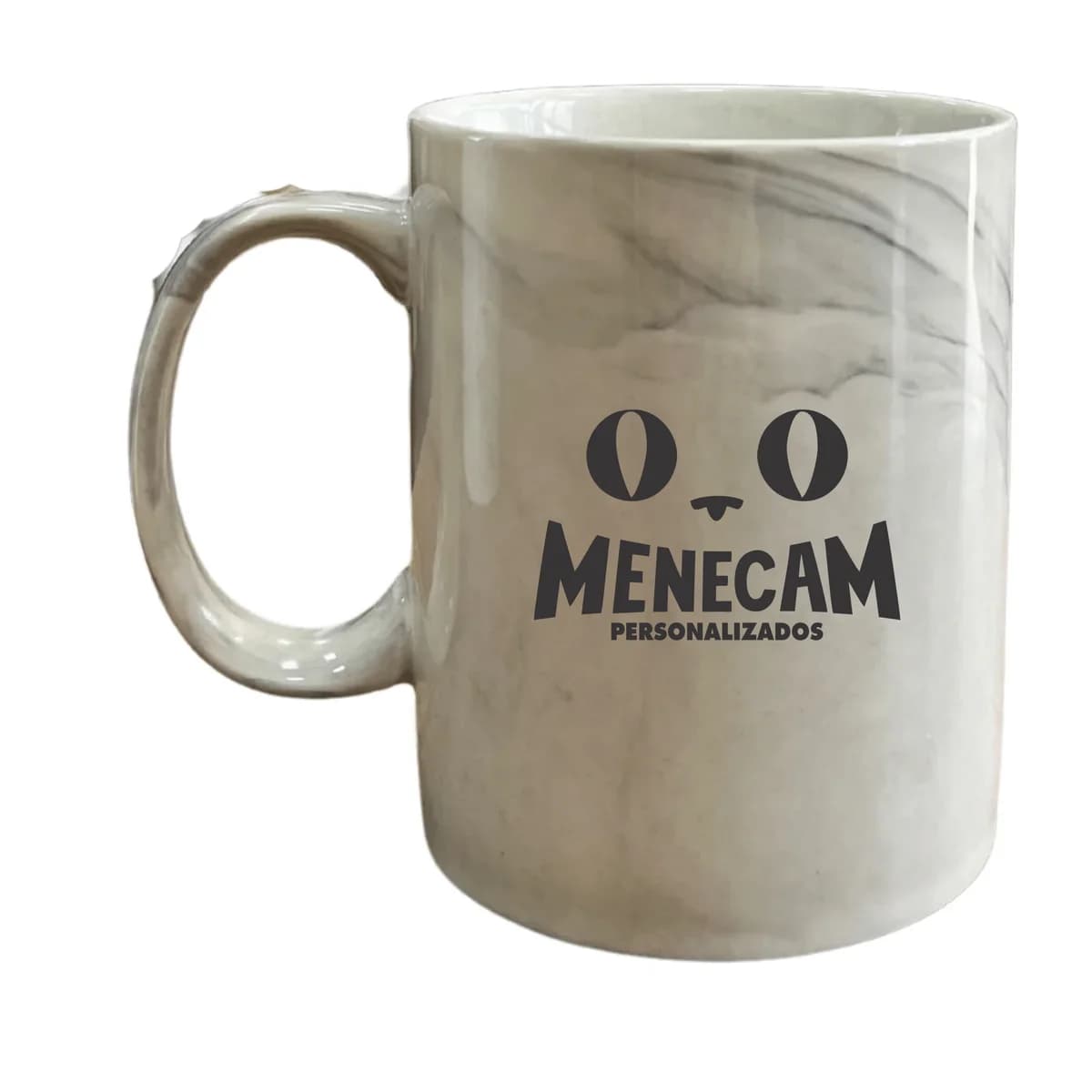 Kit 10 Canecas Cêramica Marmorizada 325ml
