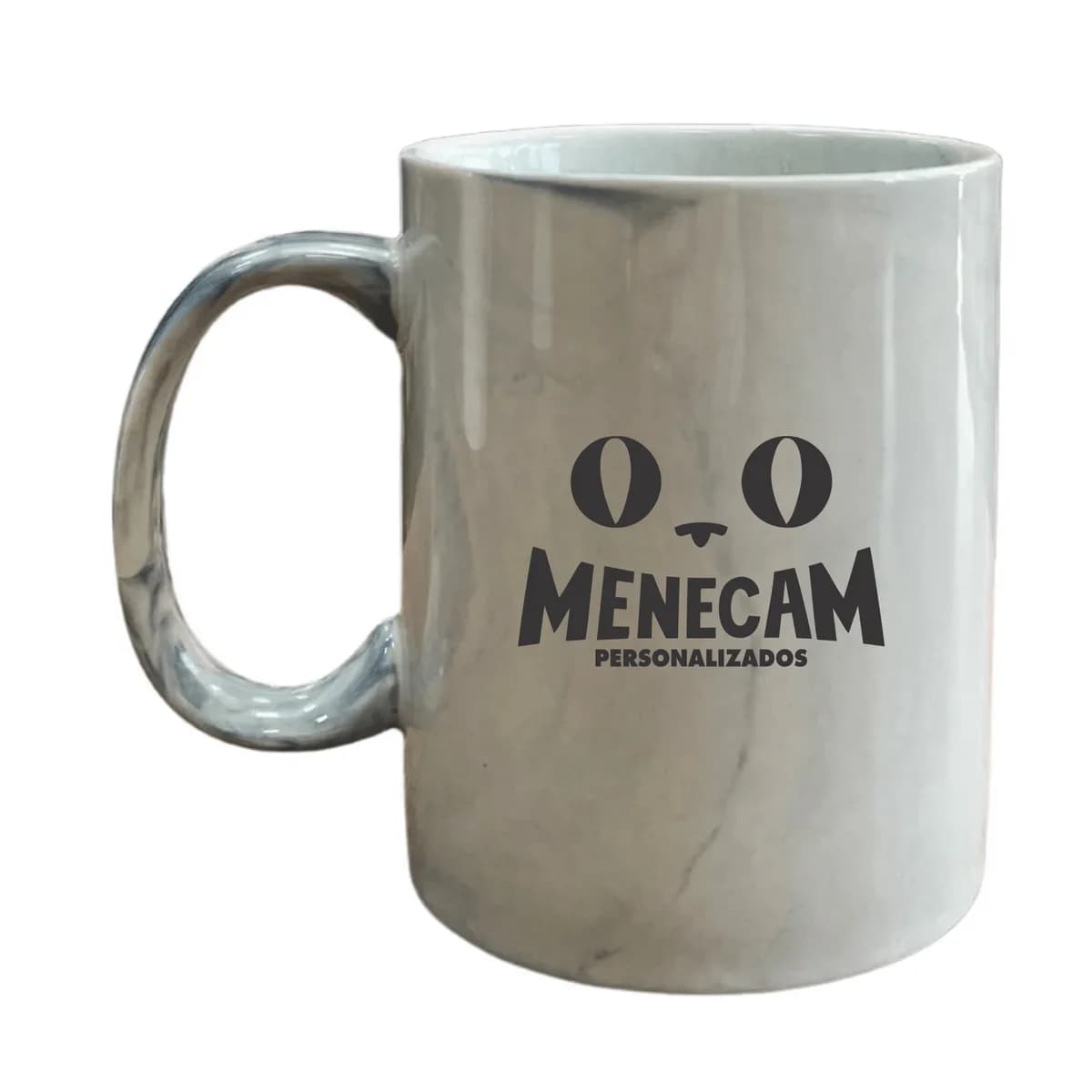 Kit 10 Canecas Cêramica Marmorizada 325ml