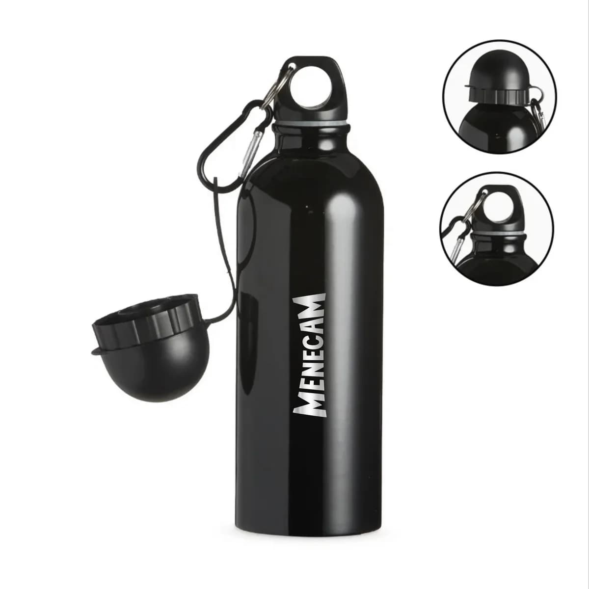 Kit 10 Squeezes de Alumínio com Duas Tampas 500ml
