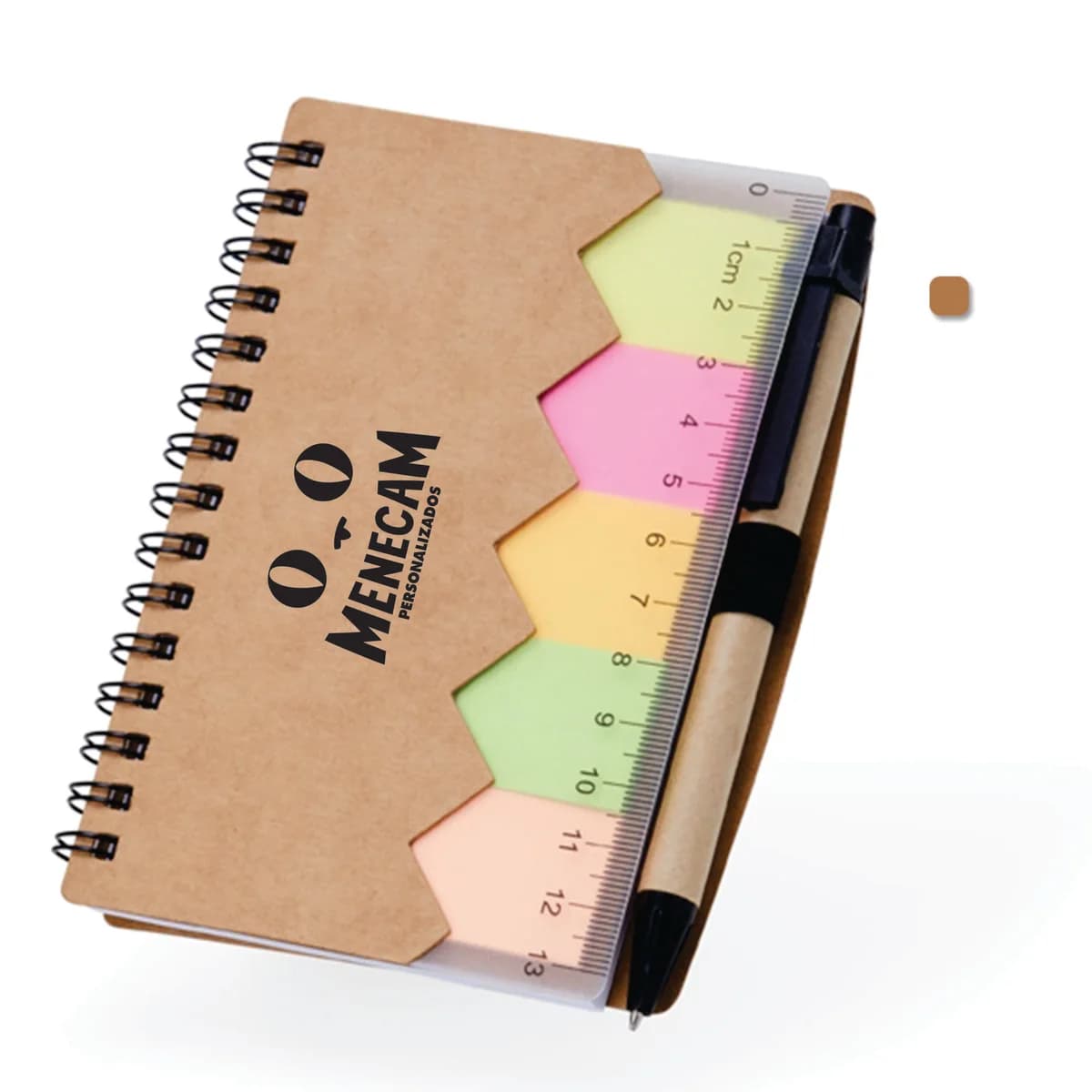 Kit 10 Blocos de Anotações Ecológico com Caneta, Post it e Régua 10×13